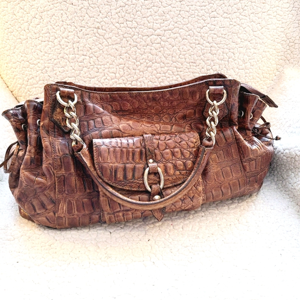 Roberta Gandolfi brown leather shoulder bag
